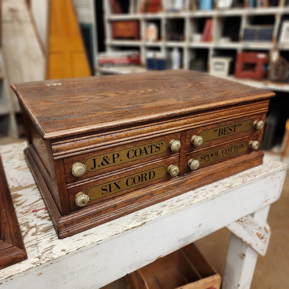 J P Coats Spool Cabinet Desk Old Cottonwood